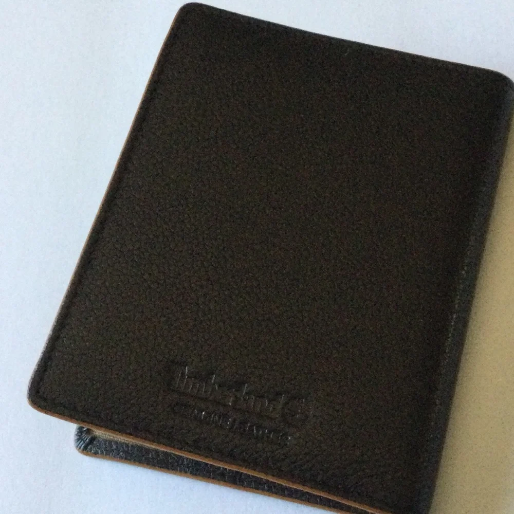 TIMBERLAND LEATHER PASSPORT HOLDER CASE BROWN NWOT